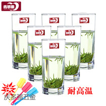 Green Apple lead-free heat-resistant glass household transparent octagonal cup square Cup Tea Cup drink juice cup