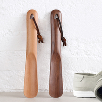 Household portable shoehorn shoe handle wooden small children wear shoes shoehorn short household lazy shoes handle small