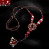 Sweater chain necklace long female niche design sense sweater pendant design sense simple versatile ceramic sweater chain