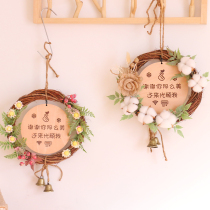 Hipster Mori Garland door plate custom creative decoration wood welcome to shop door cotton listing