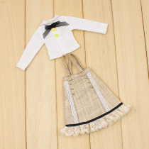 DBS Blythe small cloth doll clothes long sleeves T-shirt braces skirt az TangFruit Lijia ob24 clothes