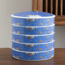 Tea cake storage box Puer tea cake storage tank storage box Chinese sealed moisture-proof tea pot tea cake tin