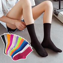 Middle cylinder autumn Winter Sox Children 2021 New pure cotton damp net red with overfire foreign air cute ins and black white