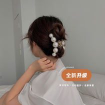 Pearl hair grab clip large clip headdress temperament back of the head hairclip female summer shark clip Net red 2021 New