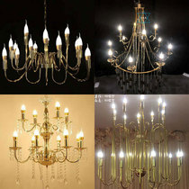 New European-style double layer crystal chandelie 12 head iron art gilded gilded air ceiling decoration wedding wedding wedding arrangement props