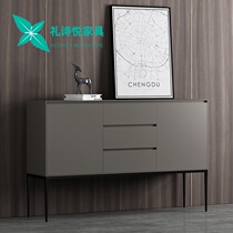Italian light luxury dining side cabinet Nordic minimalist paint restaurant cupboard Modern simple restaurant side cabinet locker customization