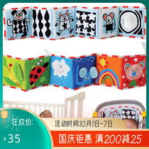 Color black and white bed touch three-dimensional cloth book early education baby toys baby puzzle tear 0-3 years old