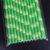 Supply high quality color paper straw foreign trade paper straw paper straw bamboo pattern