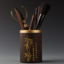 Black Sandalwood Tea Road Six Gentlemen Suit Home Solid Wood Kutian Tea Accessories Tea Spoon Tea Needle Tea Clip Raising Pot Pen