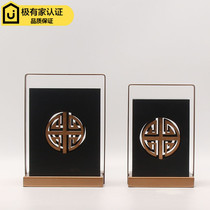 New Chinese style creative metal model room Entrance TV cabinet decoration Living room wine cabinet Handicraft decoration soft decoration