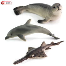 Foreign trade simulation marine life sea dog sawfish dolphin model toy PVC plastic toy child early education puzzle