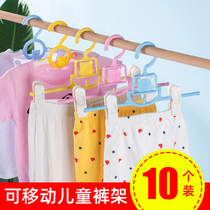 CHILDREN PANTS RACK HOME BABY FLEX PANTS CLIP PLASTIC ANTI-SLIP MULTIFUNCTION ADJUSTMENT WITHOUT MARK HANGING STRAP CLIPS HANGING PANTS