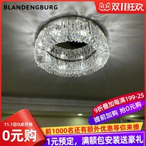 Living room lamp 2021 New ceiling lamp Nordic simple modern round crystal light luxury lighting Net red bedroom light