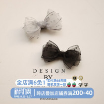 Small beautiful hairpin Baby hair accessories headdress top clip Eugen yarn dot yarn edge clip Bangs clip South Korea