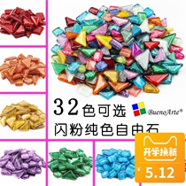 Irregular glitter crystal free stone DIY Childrens handmade material making small fill painting Mosaic shape mashup