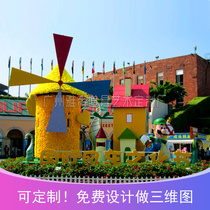 Spring Beauty Chen Windmill Festival Real Estate Commercial Beauty Chen Device Large Windmill House Kindergarten Outdoor Windmill Custom