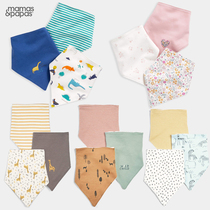 Spot British MamasPapas baby cotton saliva towel baby waterproof triangle scarf bib rice pocket 3 pieces