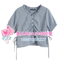 MJ TOPFEELING 2021 summer new womens top 621310033 blue gray bean paste color