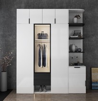 Nordic style modern simple three-door five-door six-door wardrobe multi-function wardrobe with lights