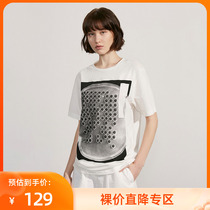 LILY summer new womens dress minimalist easy H type straight cylinder short sleeve with cotton t-shirt woman 120230A8304