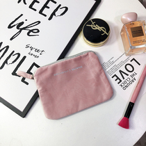 Exit single pink girl heart flannel cosmetic bag small portable storage bag coin wallet mini handbag bag