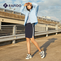 RAPIDO Break Road Winter Womens Bread Clothing Windproof Warm Hooded Drawstring Leisure Sports Down Jacket