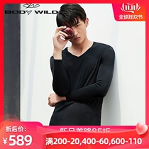 Aimus Baodi Weide Autumn and Winter Modal Warm V-neck Long Sleeve Warm Top ZBN72NR1