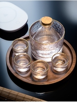 Japanese-style glass creative liquor set home small wine cup dispenser wine jug wine pot fruit wine plum
