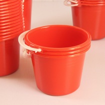 Small bucket paint plastic bucket household small red bucket portable large capacity small bucket art bucket student with cover water storage