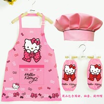 Set chef uniform kindergarten whole body small chef handmade anti-dirty children apron children beautiful cooking