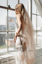 New champagne color simple 3 m soft yarn Bride wedding photo wedding dress accessories VEIL