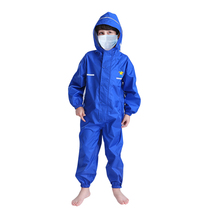  Childrens protective clothing young children boys and girls primary school students protective clothing waterproof and chemical-proof clothing anti-droplets thick one-piece raincoat