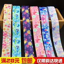 5 rice price hot transfer printing 25mm floral and wind thread ribbon DIY handmade bow Hairband headwear material