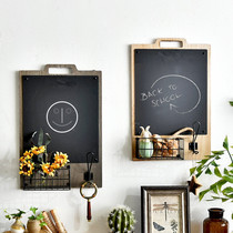 Wall Ins message board Contained Flowers Basket Retro Blackboard Wall-mounted Decorations Creative Wall Accessories Wall Accessories Nordic Hanging Accessories