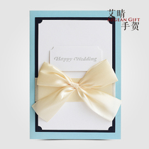 New Years Thanksgiving European simple and elegant bow greeting card ins style simple to send men and women wedding birthday thanks commemorative gift