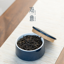 View ceramic tea cans Japanese simple portable travel small tea cans household sealed moisture-proof storage cans
