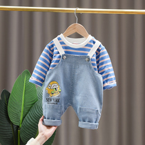 Baby boy autumn suit 2021 new childrens clothing boys with foreign-style baby clothes 1 a 3-year-old child