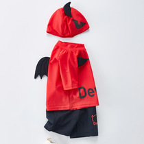 Childrens swimsuit baby baby 2021 new sunscreen quick-drying swimsuit pants set Boys split short sleeve boy