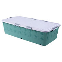 Under the bed to store plastic king-size books clothes quilts debris flat narrow covered storage boxes