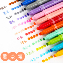Not stuffy recommended Japanese TOMBOW Dragonfly dot pen double head watercolor highlighter creative color 12 color set PLAY COLOR DOT