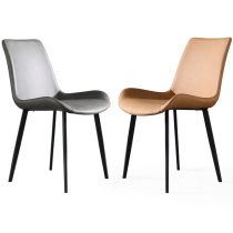 Light luxury Nordic home backrest leather dining chair simple Net Red dining table chair stool desk chair