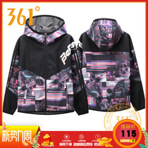 361-degree womens clothing 2020 Spring new training cardiovert long sleeve windcoat jacket 361 Even cap loose blouse