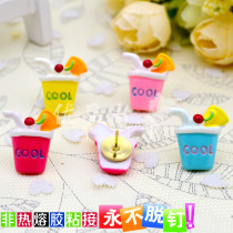 4 colors 4 grain resin Coke cup by nail workword color nail creative cork big head figure nail can nail wall wall nail