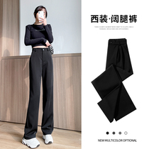 Early Spring 2022 New Women's Wide Leg Pants Women's Spring Autumn High Waist Sagging Moped Straight Straight Pants