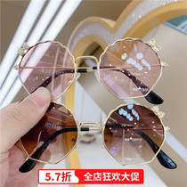 New children sunglasses male and female anti-UV sunglasses baby cute butterfly knot little girl shells glasses