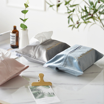 Tissue box living room light luxury Nordic wind ins fabric car tissue box cute household small paper bag paper towel bag