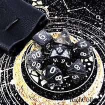 Dungeons & Dragons DnD Acrylic bright gray starry sky white word TRPG Cthulhu running group COC board game dice