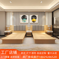 Customized Hotel hotel furniture standard room bed full set of soft bed bed by apartment B & B Business Express Hotel Furniture bed