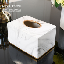 Light Extravaganza Marble Textured Ceramic Pumping Cardboard Box Home Modern Minima Living Room Dining Room Dining Room With Decorated Napkins Box