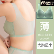  Incognito sports underwear womens big chest is small without steel rims summer ultra-thin anti-sagging breast large size bra cover